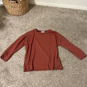 Rust Long Sleeve Women's Top